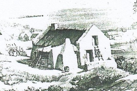Die huis van Andries en Annie Moolman, Ouma Marie du Toit se grootouers, waarin sy gebore is en wat op vele skilderye pryk    